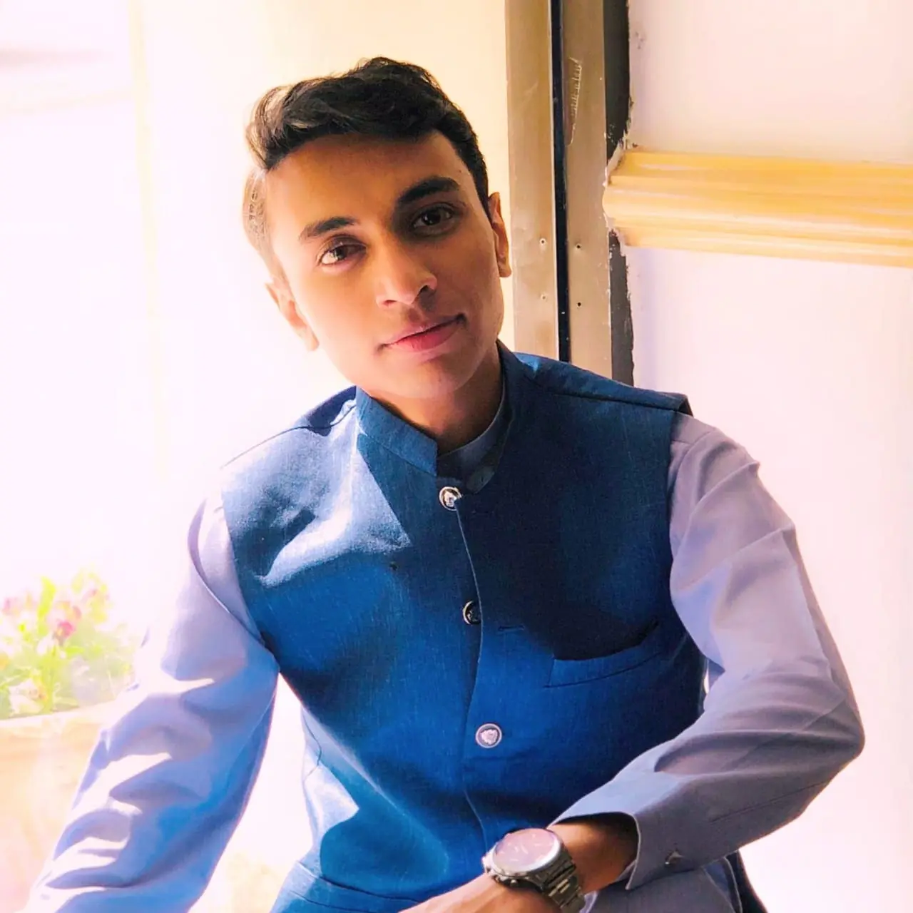 Traditional waistcoat portrait